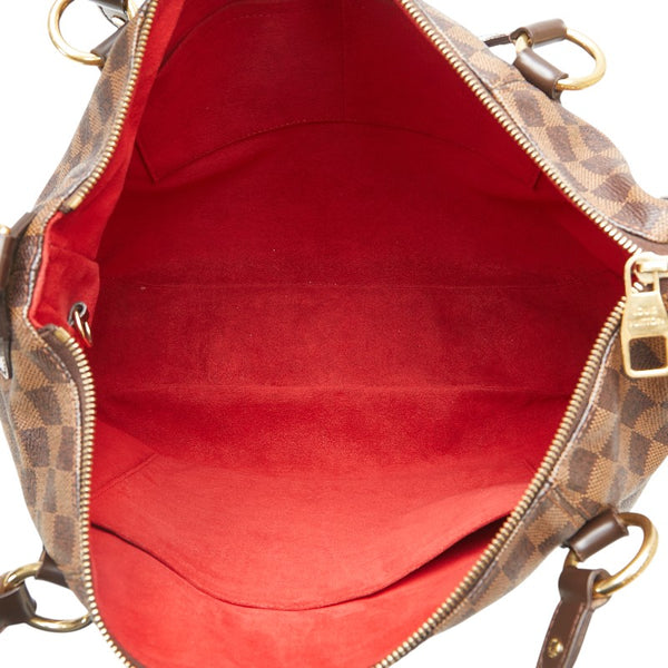 ルイ ヴィトン ダミエ イーヴォラGM ハンドバッグ ショルダーバッグ 2WAY N41132 ブラウン PVC レザー レディース LOUIS VUITTON 【中古】
