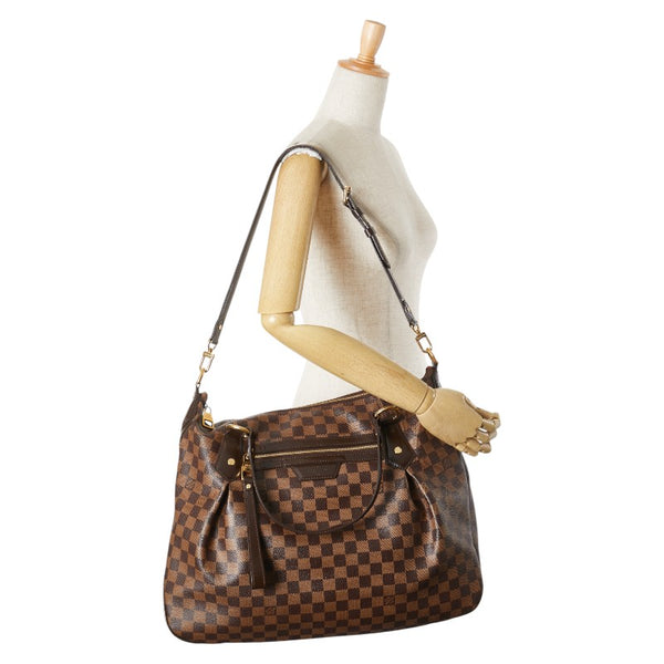 ルイ ヴィトン ダミエ イーヴォラGM ハンドバッグ ショルダーバッグ 2WAY N41132 ブラウン PVC レザー レディース LOUIS VUITTON 【中古】