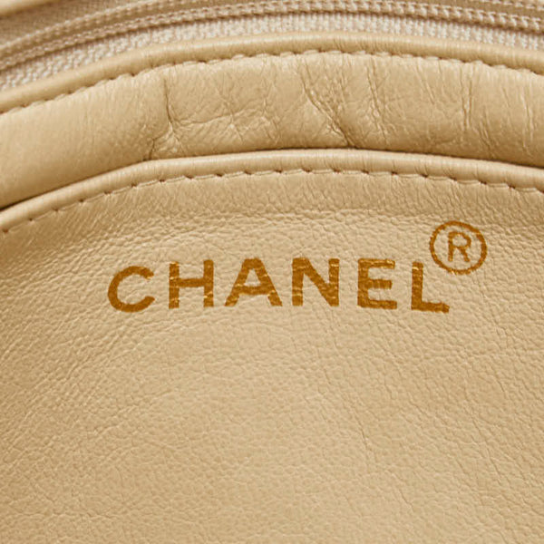 シャネル ココマーク マトラッセ ミニハンドバッグ ベージュ レザー レディース CHANEL 【中古】