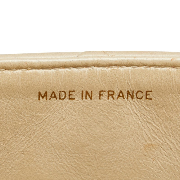 シャネル ココマーク マトラッセ ミニハンドバッグ ベージュ レザー レディース CHANEL 【中古】