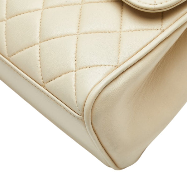 シャネル ココマーク マトラッセ ミニハンドバッグ ベージュ レザー レディース CHANEL 【中古】