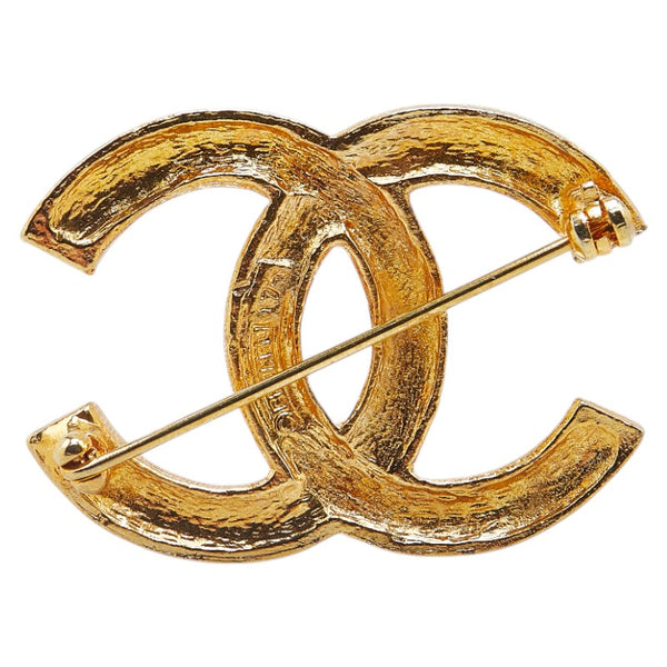 シャネル ココマーク ラインストーン ブローチ ゴールド メッキ レディース CHANEL 【中古】