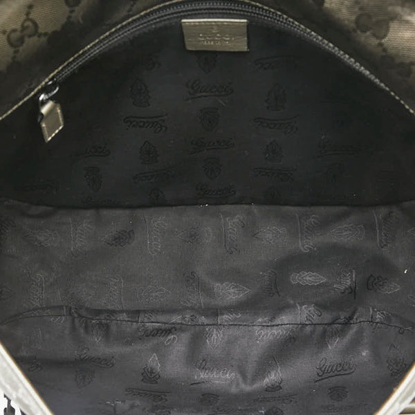 グッチ GGインプリメ 斜め掛けショルダーバッグ 201732 ブロンズカーキ ゴールド PVC レザー レディース GUCCI 【中古】