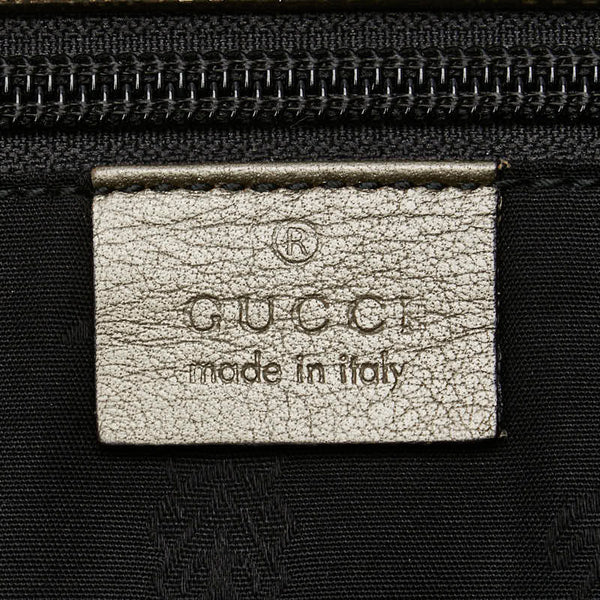 グッチ GGインプリメ 斜め掛けショルダーバッグ 201732 ブロンズカーキ ゴールド PVC レザー レディース GUCCI 【中古】