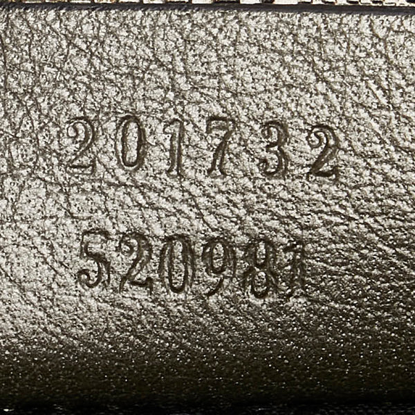 グッチ GGインプリメ 斜め掛けショルダーバッグ 201732 ブロンズカーキ ゴールド PVC レザー レディース GUCCI 【中古】