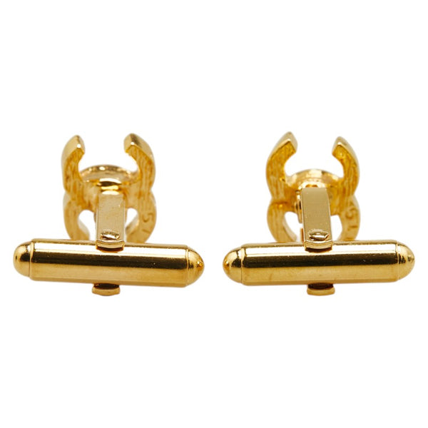 シャネル ココマーク ミニ カフス ゴールド メッキ メンズ CHANEL 【中古】