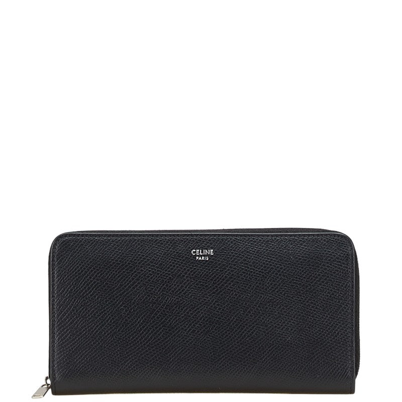 セリーヌ 長財布 ラウンドファスナー ブラック レザー レディース CELINE 【中古】
