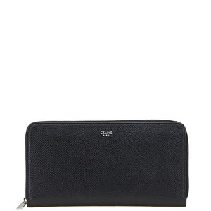 セリーヌ 長財布 ラウンドファスナー ブラック レザー レディース CELINE 【中古】