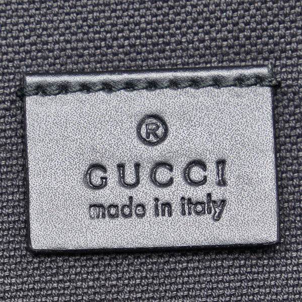 グッチ GGスプリーム ボディバッグ ベルトバッグ 478325 ブラック グレー PVC レザー メンズ GUCCI 【中古】