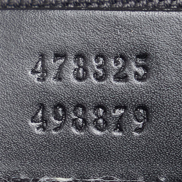 グッチ GGスプリーム ボディバッグ ベルトバッグ 478325 ブラック グレー PVC レザー メンズ GUCCI 【中古】