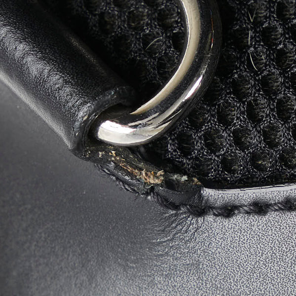 グッチ GGスプリーム ボディバッグ ベルトバッグ 478325 ブラック グレー PVC レザー メンズ GUCCI 【中古】