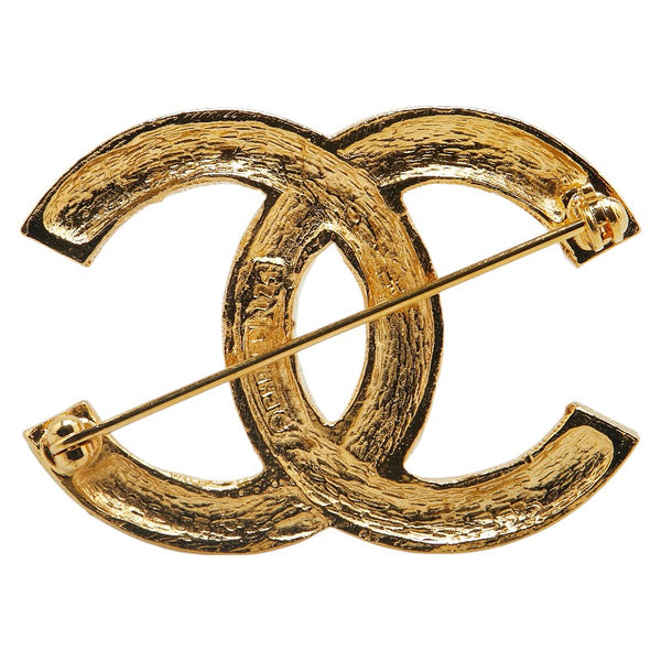 シャネル ココマーク ブローチ ゴールド メッキ ラインストーン レディース CHANEL 【中古】