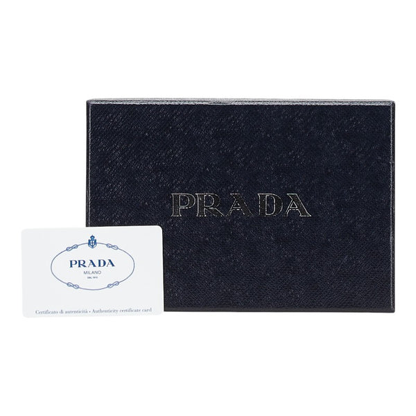 プラダ ロゴ ショルダーバッグ 1N1674 ターコイズブルー サフィアーノレザー レディース PRADA 【中古】