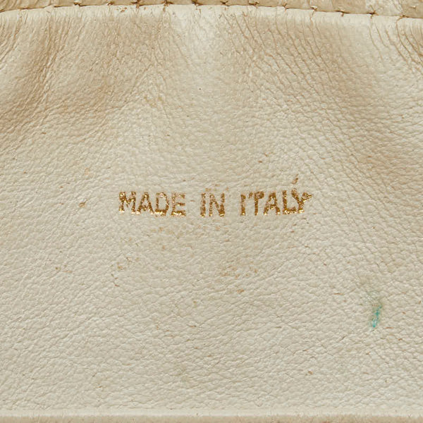 シャネル トリプルココマーク ショルダーバッグ ホワイト キャビアスキン レディース CHANEL 【中古】