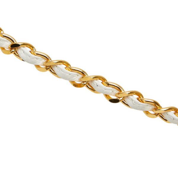 シャネル トリプルココマーク ショルダーバッグ ホワイト キャビアスキン レディース CHANEL 【中古】