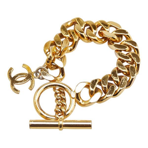 シャネル ココマーク ブレスレット 喜平 ゴールド メッキ レディース CHANEL 【中古】