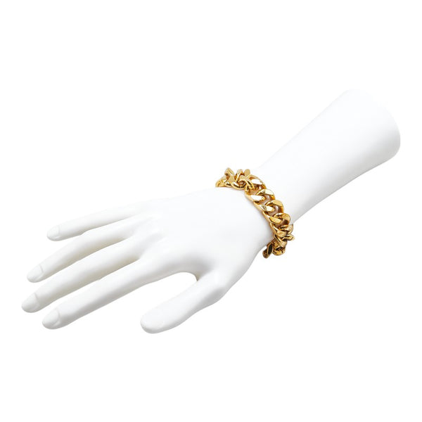 シャネル ココマーク ブレスレット 喜平 ゴールド メッキ レディース CHANEL 【中古】