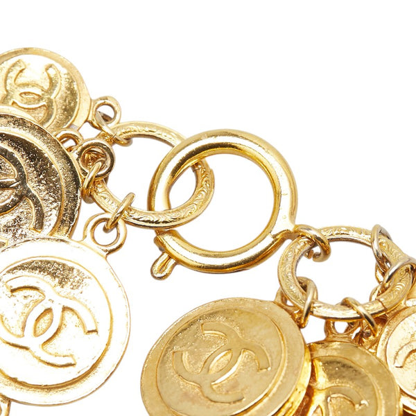 シャネル ココマーク ラウンド 4連 ネックレス ゴールド メッキ レディース CHANEL 【中古】