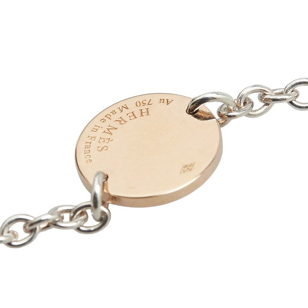 エルメス コンフェッティ セリエ ネックレス シルバー K18PG ピンクゴールド SV925 シルバー レディース HERMES 【中古】