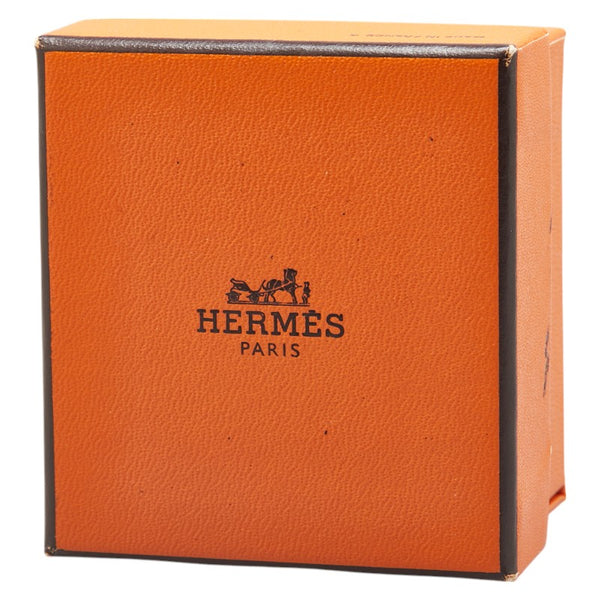 エルメス セリエ 魚 イヤリング シルバー クリア パープル メタル レディース HERMES 【中古】