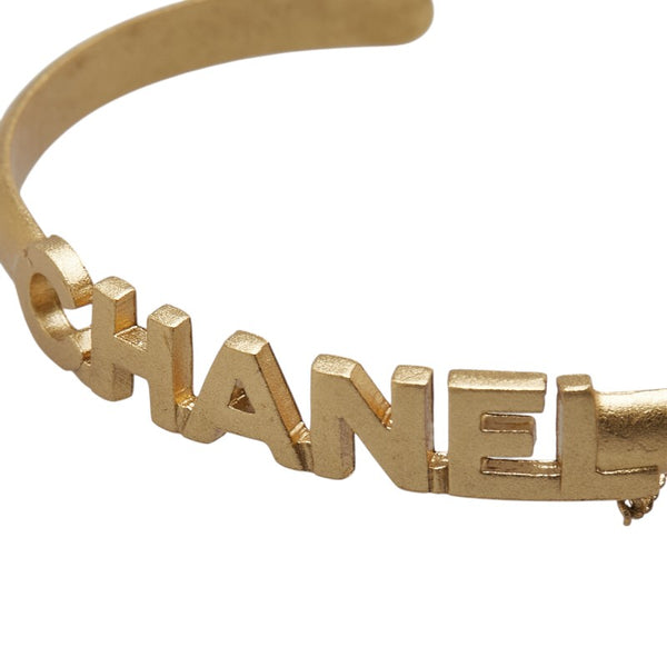 シャネル ココマーク ロゴ バングル チェーン リング ゴールド メッキ ラインストーン レディース CHANEL 【中古】