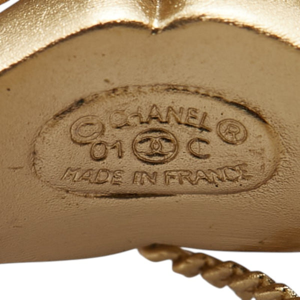 シャネル ココマーク ロゴ バングル チェーン リング ゴールド メッキ ラインストーン レディース CHANEL 【中古】