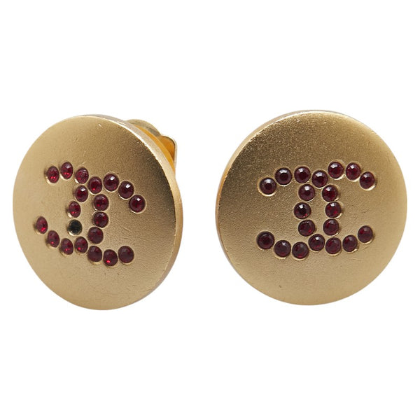 シャネル ココマーク ラウンド イヤリング ゴールド メッキ レディース CHANEL 【中古】