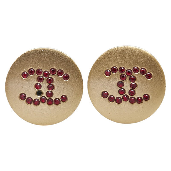 シャネル ココマーク ラウンド イヤリング ゴールド メッキ レディース CHANEL 【中古】