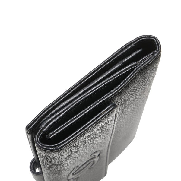 シャネル ココマーク 長財布 ブラック キャビアスキン レディース CHANEL 【中古】