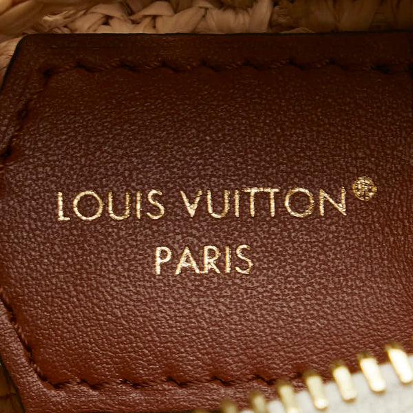 ルイ ヴィトン クロワッサン ショルダーバッグ M24811 ベージュ ブラウン ラフィア レザー レディース LOUIS VUITTON 【中古】