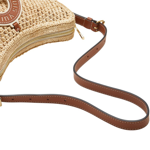 ルイ ヴィトン クロワッサン ショルダーバッグ M24811 ベージュ ブラウン ラフィア レザー レディース LOUIS VUITTON 【中古】