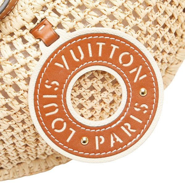 ルイ ヴィトン クロワッサン ショルダーバッグ M24811 ベージュ ブラウン ラフィア レザー レディース LOUIS VUITTON 【中古】