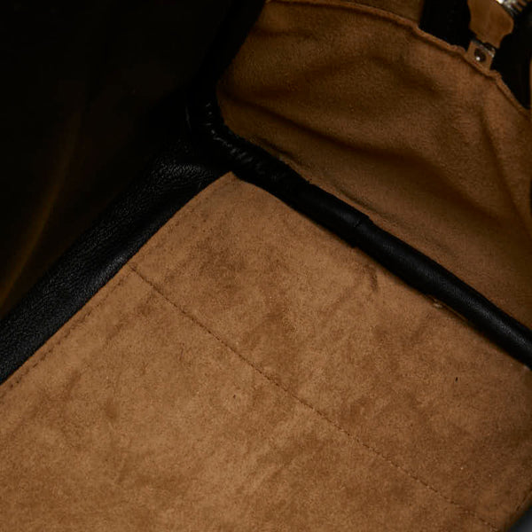 ロエベ アナグラム アマソナ75 ハンドバッグ ショルダーバッグ 2WAY ブラック レザー レディース LOEWE 【中古】