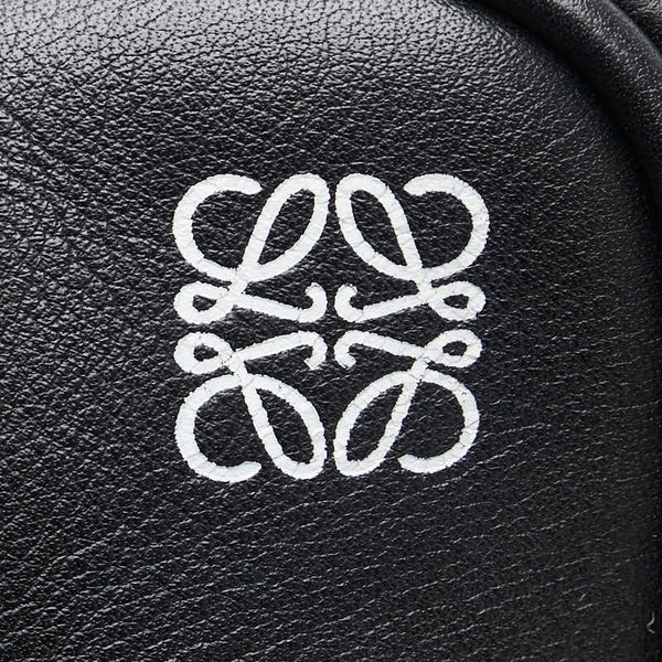 ロエベ アナグラム アマソナ75 ハンドバッグ ショルダーバッグ 2WAY ブラック レザー レディース LOEWE 【中古】