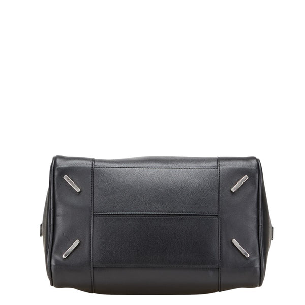 ロエベ アナグラム アマソナ75 ハンドバッグ ショルダーバッグ 2WAY ブラック レザー レディース LOEWE 【中古】