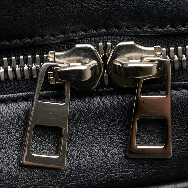 ロエベ アナグラム アマソナ75 ハンドバッグ ショルダーバッグ 2WAY ブラック レザー レディース LOEWE 【中古】