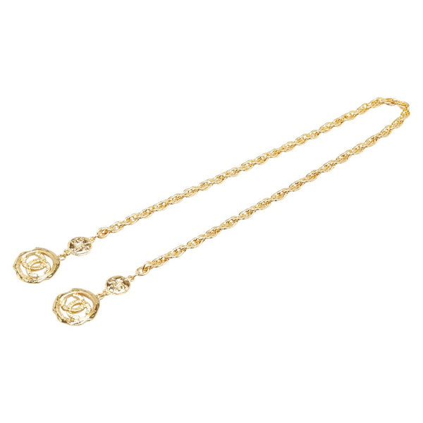 シャネル ココマーク ラリエット ネックレス ゴールド メッキ レディース CHANEL 【中古】