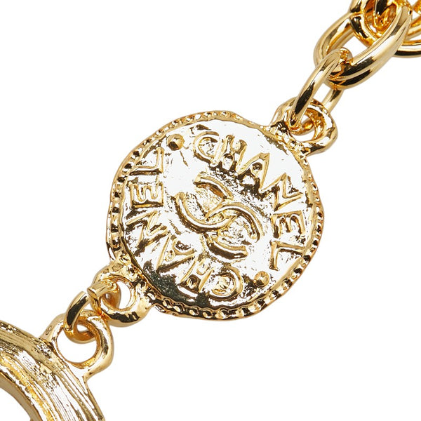 シャネル ココマーク ラリエット ネックレス ゴールド メッキ レディース CHANEL 【中古】