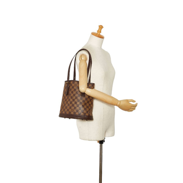 ルイ ヴィトン ダミエ マレ トートバッグ ショルダーバッグ バケットバッグ N42240 ブラウン PVC レザー レディース LOUIS VUITTON 【中古】