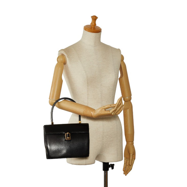 グッチ オールドグッチ ハンドバッグ 000 46 0096 ブラック レザー レディース GUCCI 【中古】