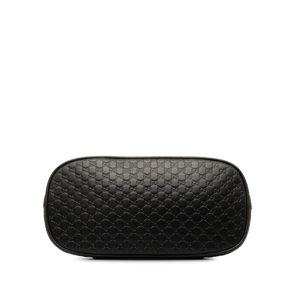 グッチ マイクロ グッチシマ ハンドバッグ ショルダーバッグ 2WAY 449654 ブラック レザー レディース GUCCI 【中古】