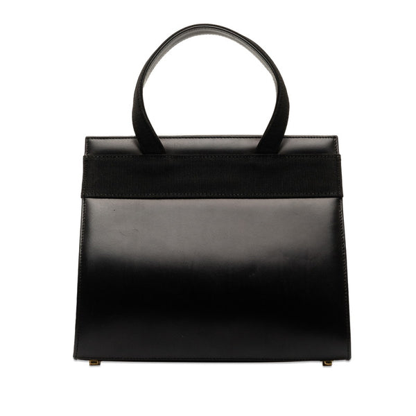 サルヴァトーレフェラガモ ヴァラリボン ハンドバッグ ショルダーバッグ 2WAY BA214178 ブラック ゴールド レザー レディース Salvatore Ferragamo 【中古】