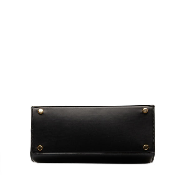 サルヴァトーレフェラガモ ヴァラリボン ハンドバッグ ショルダーバッグ 2WAY BA214178 ブラック ゴールド レザー レディース Salvatore Ferragamo 【中古】