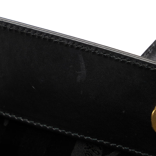 サルヴァトーレフェラガモ ヴァラリボン ハンドバッグ ショルダーバッグ 2WAY BA214178 ブラック ゴールド レザー レディース Salvatore Ferragamo 【中古】