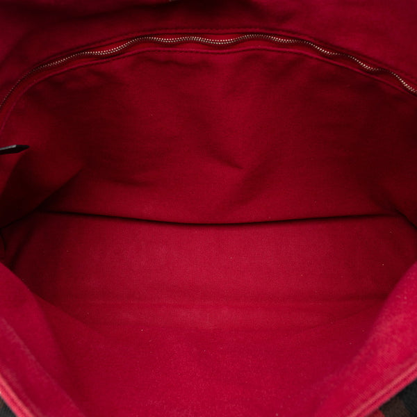 エルメス トロカホリゾンタルMM ハンドバッグ トートバッグ レット ボルドー  キャンバス レディース HERMES 【中古】