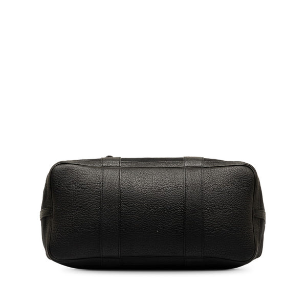 エルメス プティットサンチュール MM トートバッグ ブラック キャンバス レザー レディース HERMES 【中古】