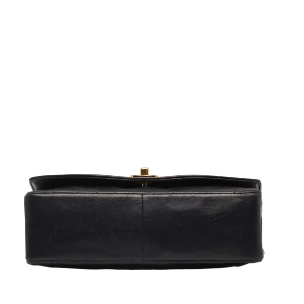 シャネル マトラッセ ダイアナ25 チェーン ショルダーバッグ ブラック ラムスキン レディース CHANEL 【中古】
