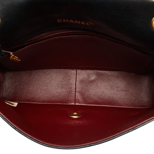 シャネル マトラッセ ダイアナ25 チェーン ショルダーバッグ ブラック ラムスキン レディース CHANEL 【中古】