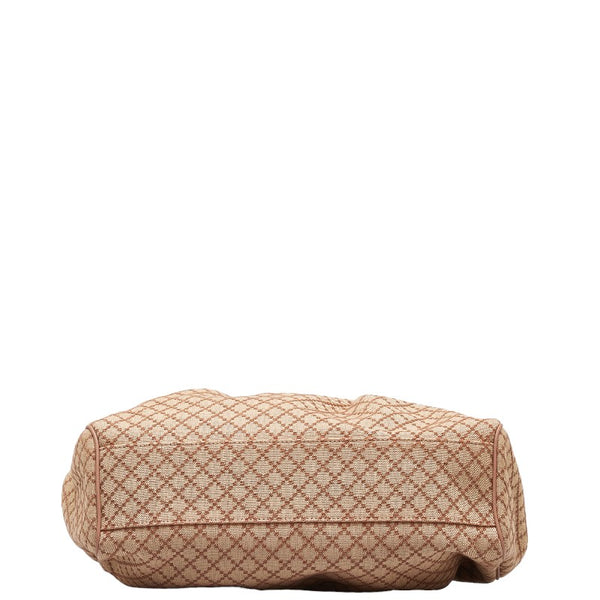 グッチ ディアマンテ スーキー ハンドバッグ トートバッグ 211944 ベージュ ピンク キャンバス レザー レディース GUCCI 【中古】