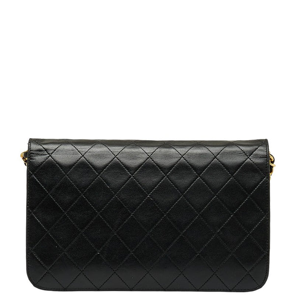 シャネル マトラッセ ココマーク プッシュロック チェーン ショルダーバッグ ブラック ラムスキン レディース CHANEL 【中古】